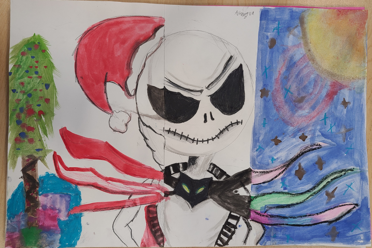 Drawing of the nightmare before christmas jack skellington 